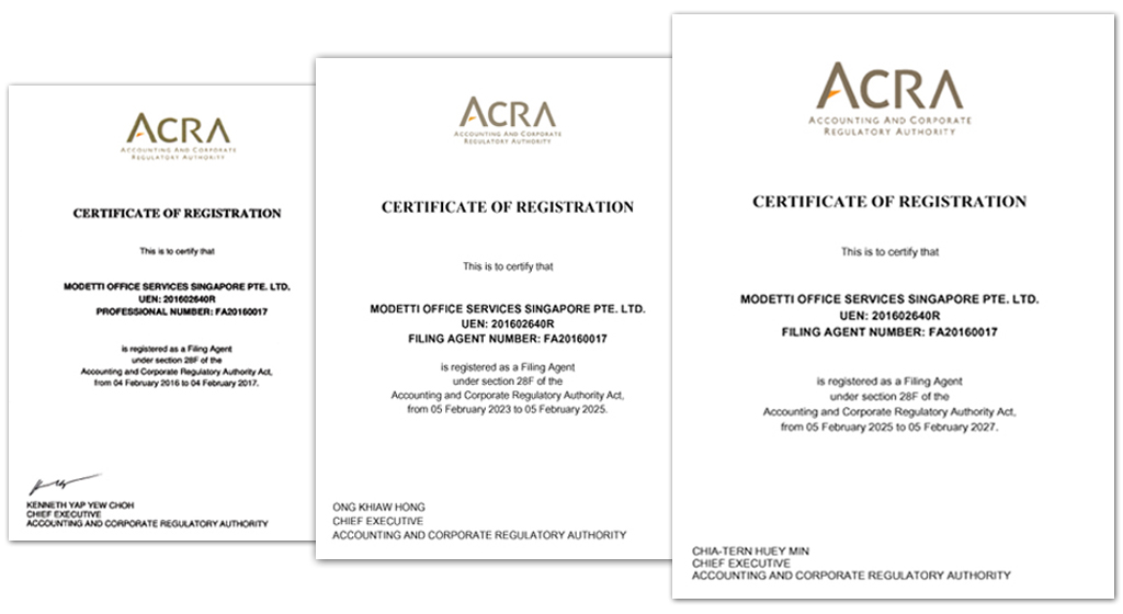 Licensed ACRA RFA, ACRA CSP, Corporate Services Provider, Professional Bureau